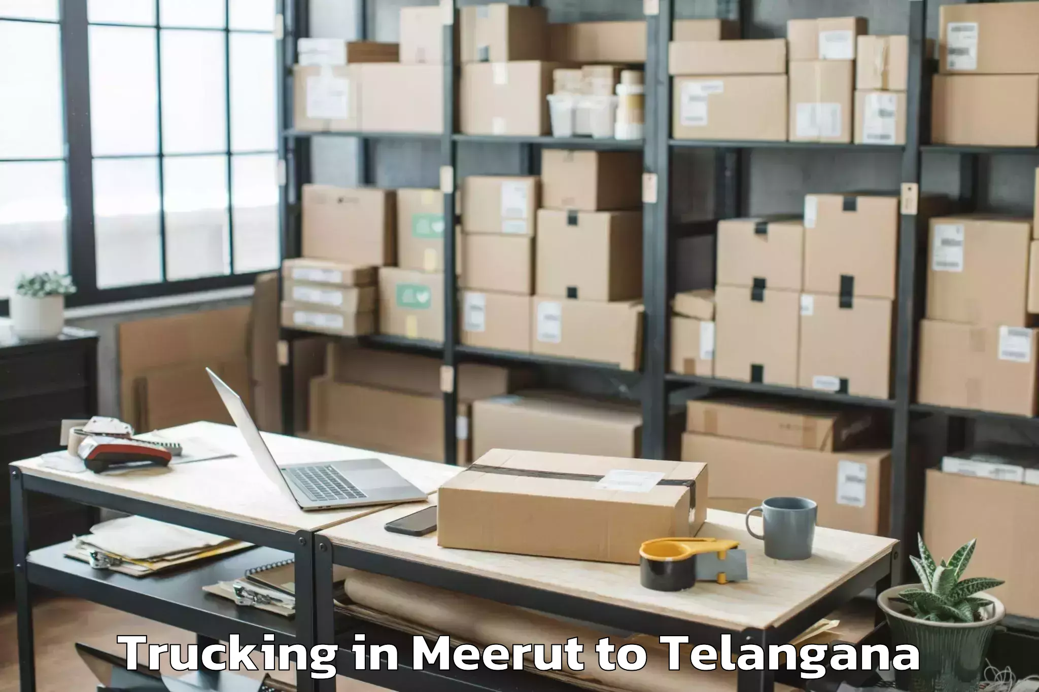 Affordable Meerut to Tadwai Trucking